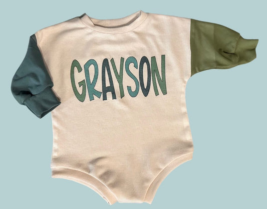 sweater romper | personalized